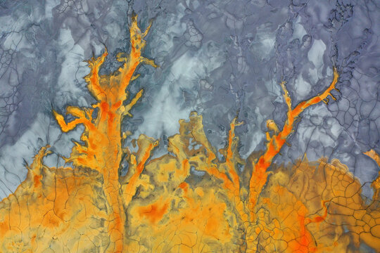 Background of cracks on dry surface