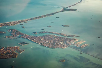 Zelfklevend Fotobehang Venice view from a plane. © PawelUchorczak