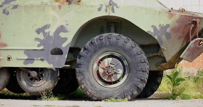destroyed military combat vehicle for war