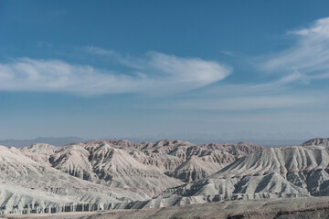 Beautiful white mountains in the desert