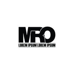 MRO letter monogram logo design vector - obrazy, fototapety, plakaty