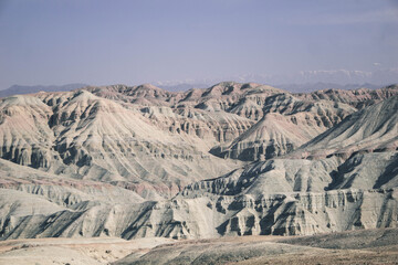 Fototapeta na wymiar Beautiful white mountains in the desert