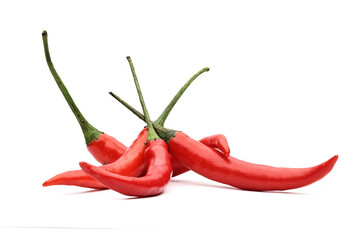 red chili pepper isolated on a white background - 502782047