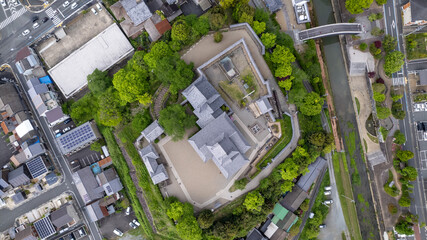 福知山城を上空から撮影