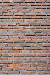 Portrait photo old brick wall background texture.