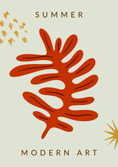 Abstract A4 Summer banner vector illustration hand-drawn. Suitable for poster, fabric, web elements