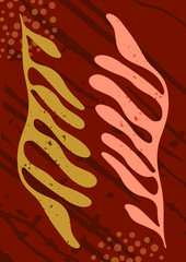 Abstract A4 Summer banner vector illustration hand-drawn. Suitable for poster, fabric, web elements