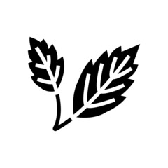 autumn leaf glyph icon vector. autumn leaf sign. isolated contour symbol black illustration