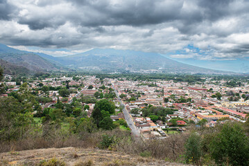 Fototapeta premium Walking through the three times destroyed city of Antigua, Guatemala