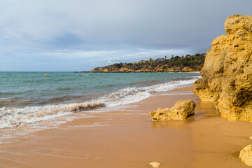 Empty beach in Albufeira