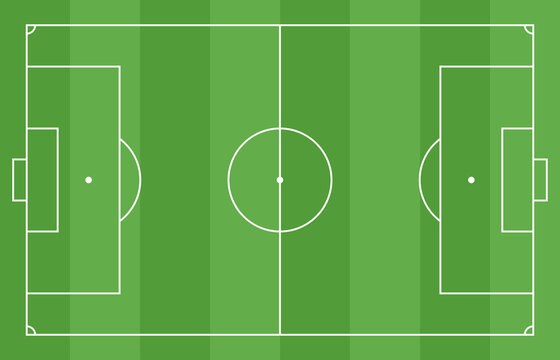Football or soccer ground pitch top view background