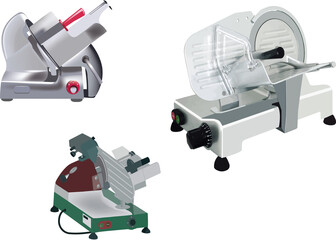 various types of electric slicers for catering-