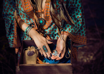 White magic, casting and cleansing aura with a power of nature from negative energy, love spell,...