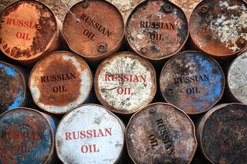 Russian oil barrels