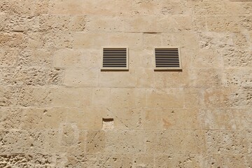 Plastic air vents in old town