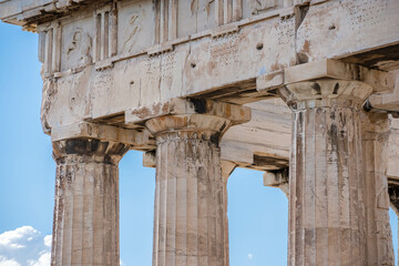 The Parthenon in the Acropolis of Athens Greece