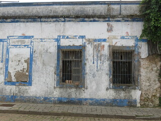 old window in a wall