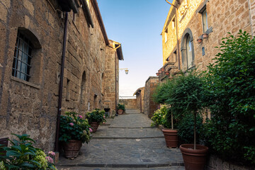 Obraz na płótnie Canvas Beautiful historic center of Civita di Bagnoregio. Lazio Italy