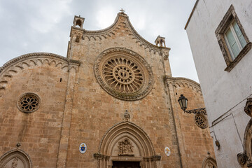 Fototapeta premium Facade of Ostuni Cathedral, Apulia Italy