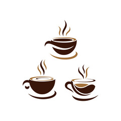 coffee cup logo icon vector stock illustration