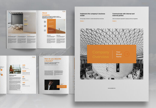 Orange Business Brochure Layout