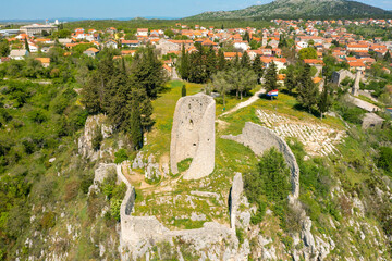 Medieval fortress Gradina in Drnis town, Croatia