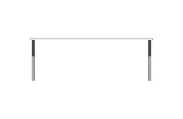 Office desk, computer workspace, writing worktable, 2D vector, home Interior furniture, flat illustration icon, table outline and filled graphic