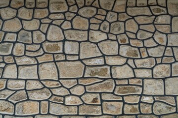 A wall of stones outlined with black lines,background,textur