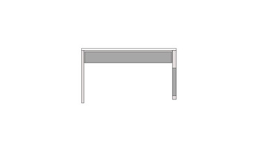 Office desk, computer workspace, writing worktable, 2D vector, home Interior furniture, flat illustration icon, table outline and filled graphic