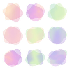 Abstract spots with transparency effect, elements for design, vector illustration