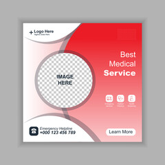 The medical social media banner template