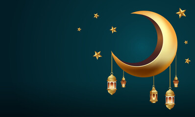 ramadan kareem banner background design illustration © chatchai