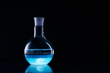 Glass flask with a chemical reagent.