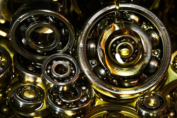 Ball bearing. Motor oil. Lubricating oil.