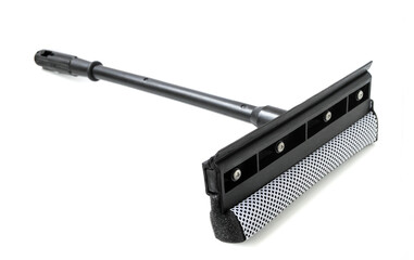 Window scraper and brush isolated on white background