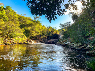 river in the forest, LEN&Ccedil;&Oacute;IS, BAHIA, BRAZIL