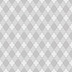 Arabic seamless pattern grid lantern shapes tiles.