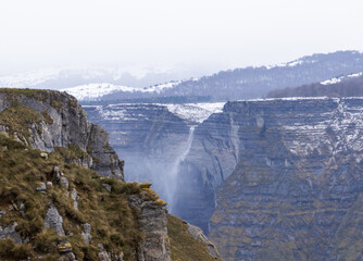 Salto del nervion waterfall from Bertzeta Peak