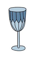 Vector  goblet. Vintage style. Coloring book.Hand drawn.
