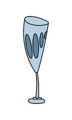 Vector  goblet. Vintage style. Coloring book.Hand drawn.