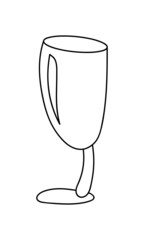 Vector  goblet. Vintage style. Coloring book.Hand drawn.
