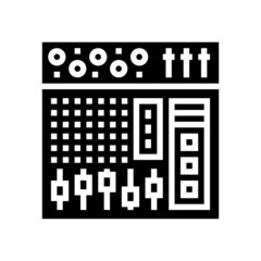 mixer electronic equipment glyph icon vector. mixer electronic equipment sign. isolated contour symbol black illustration