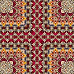 3d effect - abstract kaleidoscopic geometric fractal pattern