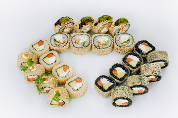 sushi rolls on a plate