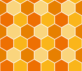 Bee honeycomb seamless pattern, art honey texture
