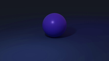 sphere on black background