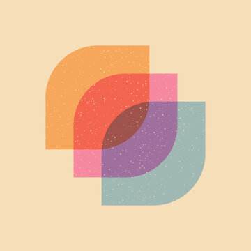 Geometric object  with riso print effect. Vector. Graphic element  for fabric, textile, clothing, wrapping paper, wallpaper, poster. Graphic element.  Perfect For your own decoration or design