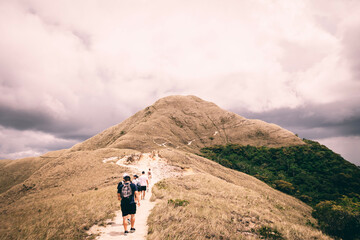 Fototapeta premium hiker in the mountains