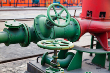 Industrial pipeline system with valve.