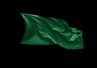 Green waving flag, Saudi